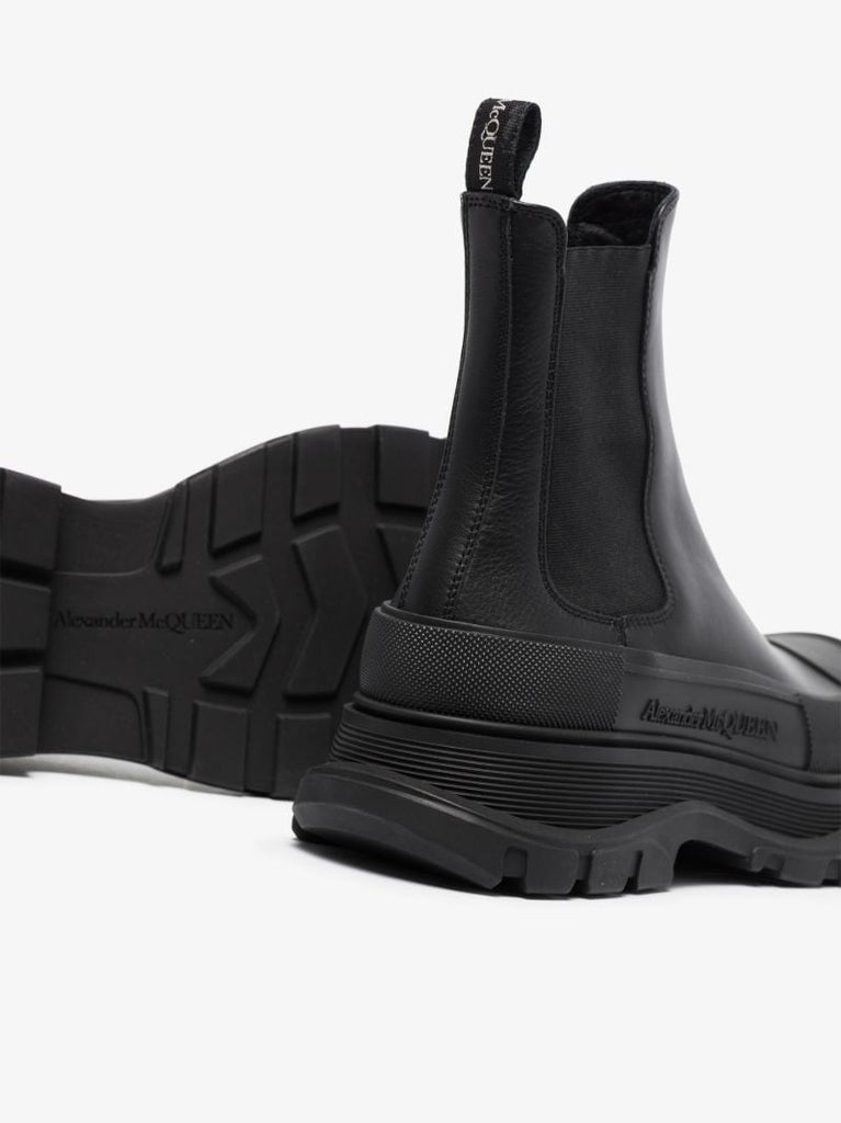 Black Tread Slick Chelsea Boots