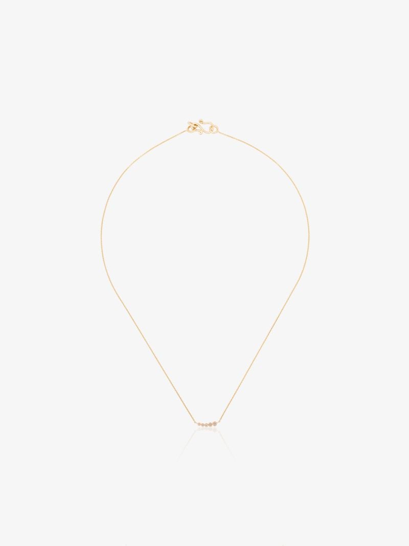 18k Yellow Gold Lune Diamond Necklace
