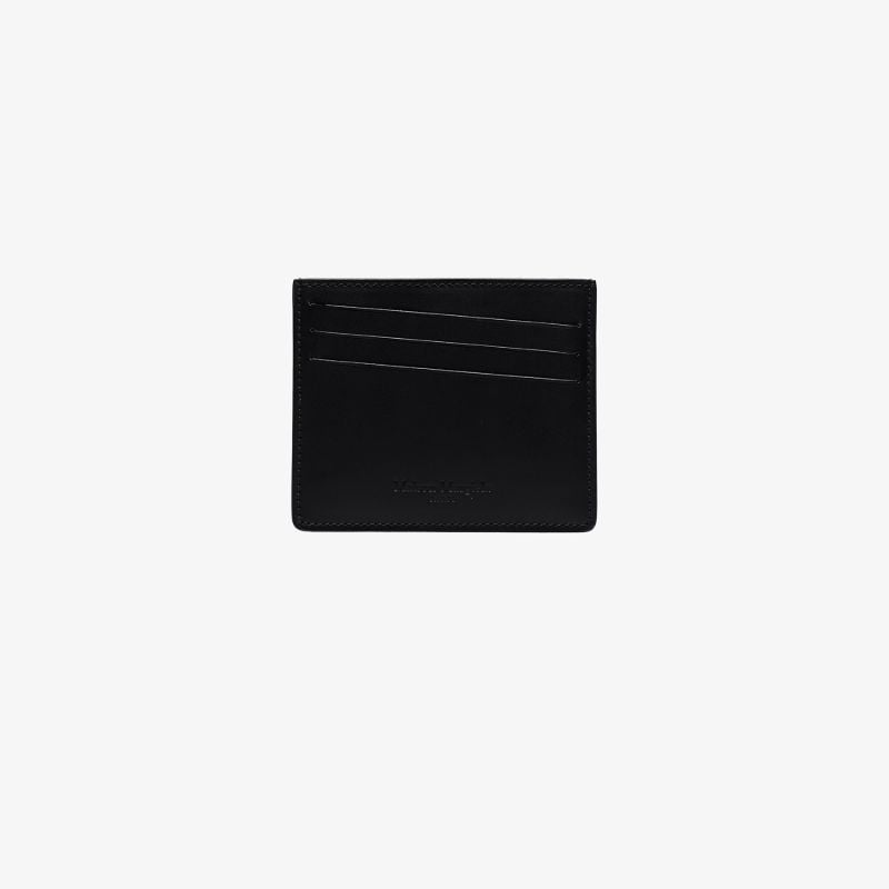 Black Four Stitch Leather Card Holder