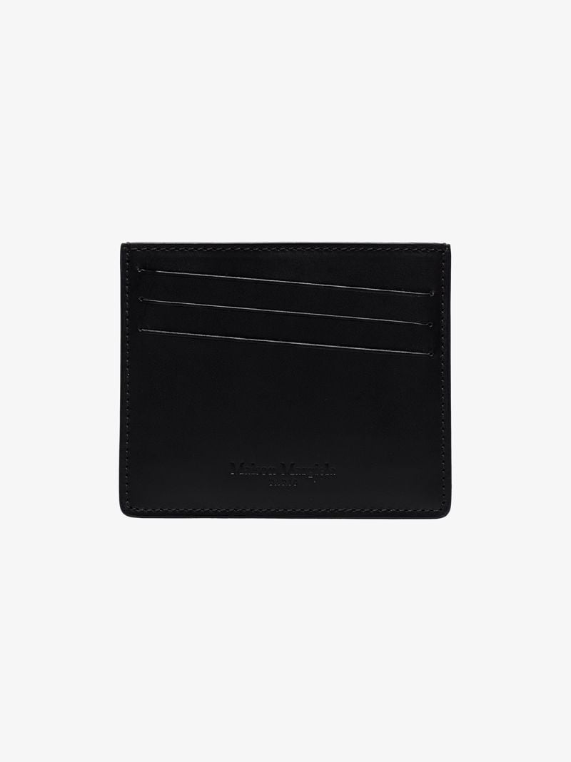 Black Four Stitch Leather Card Holder