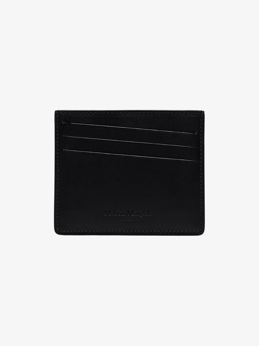 Black Four Stitch Leather Card Holder