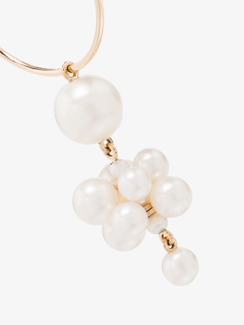 14k Yellow Gold Botticelli Pearl Hoop Earring