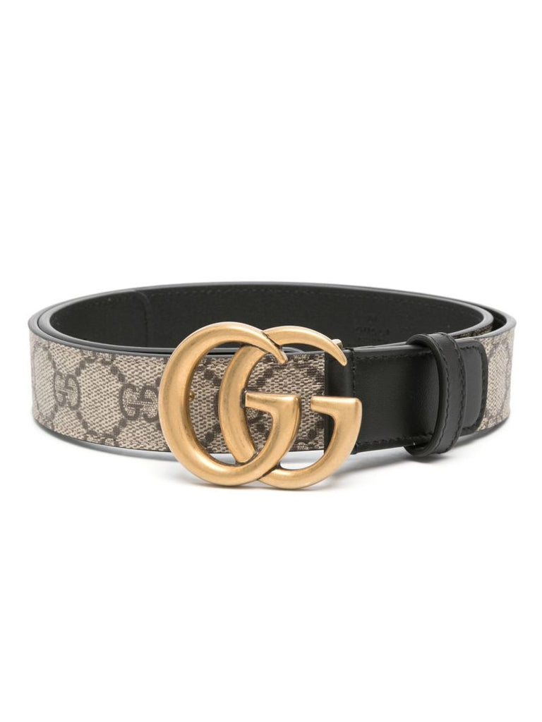 Black Gg Marmont Leather Belt