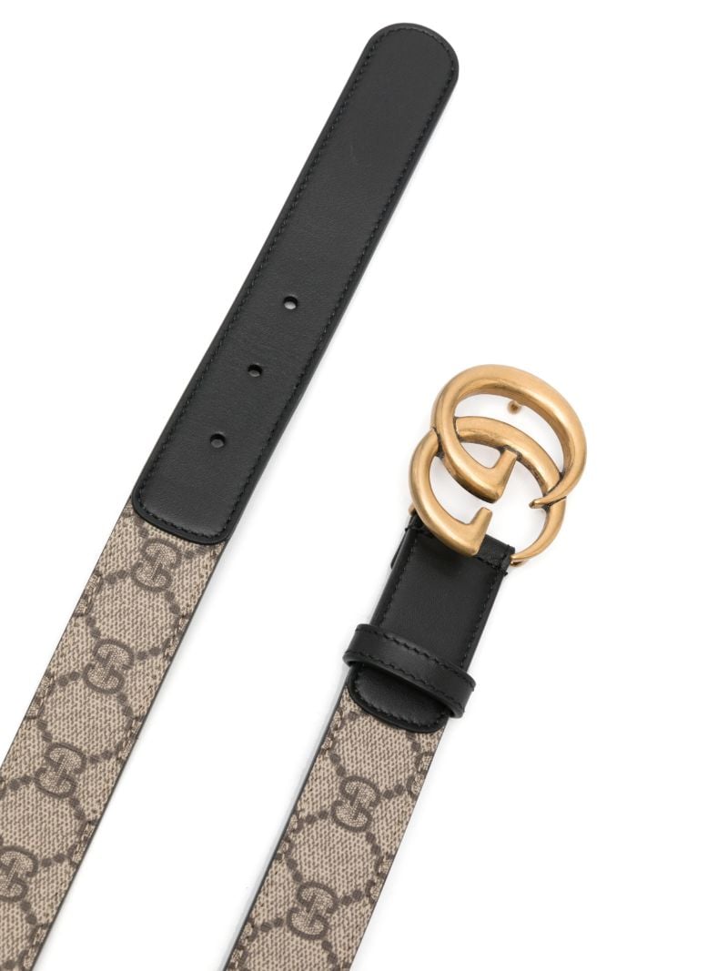 Black Gg Marmont Leather Belt