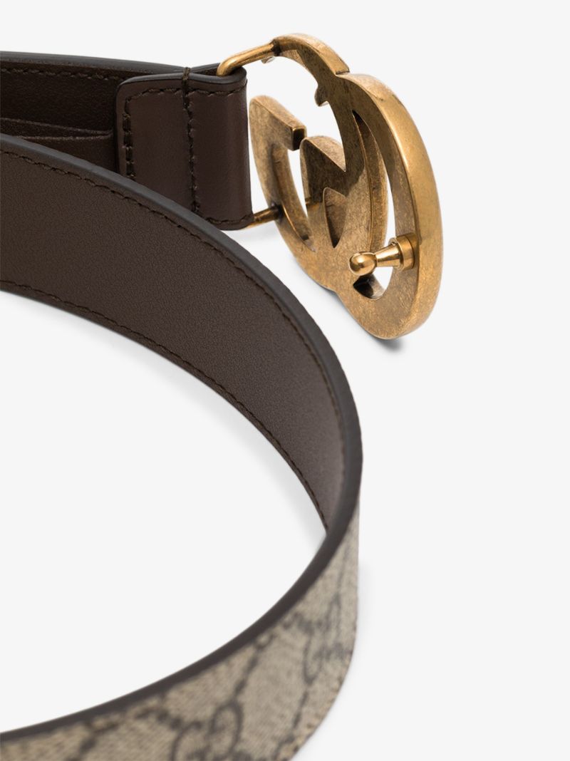 Brown Gg Marmont Leather Belt