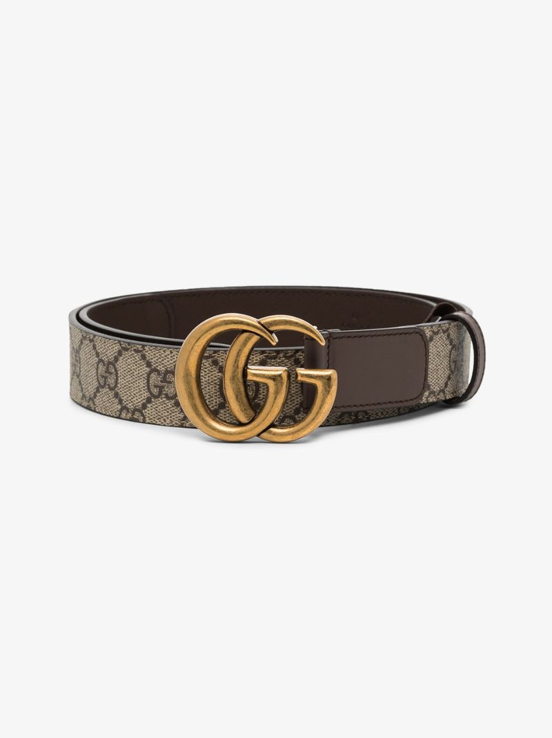 Brown Gg Marmont Leather Belt