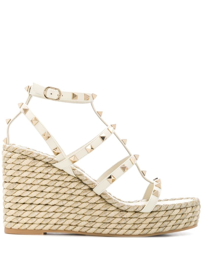 Neutral 95 Rockstud Wedge Sandals