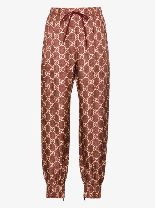 Red Gg Supreme Canvas Track Pants