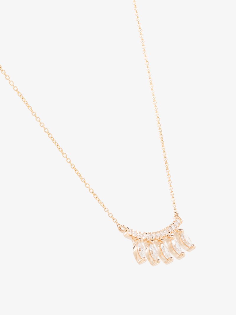 14k Yellow Gold Alexa Jordyn Curve Diamond Necklace