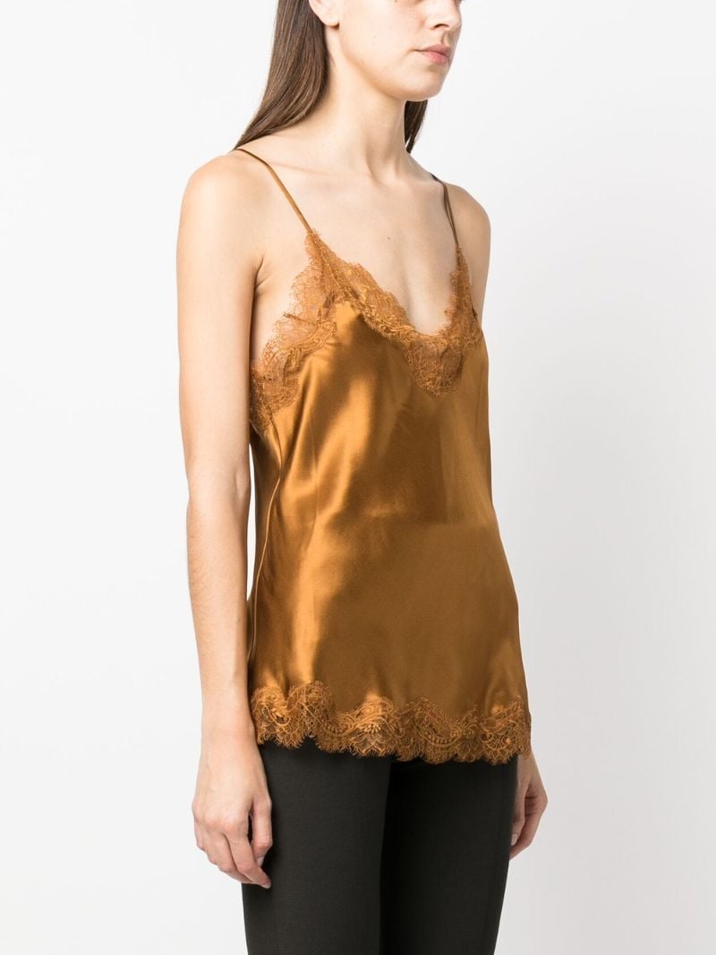 Scarlett Lace Trim Silk Camisole