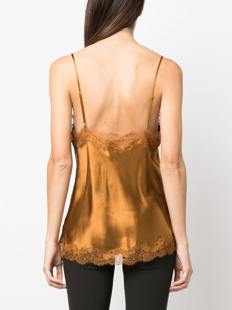 Scarlett Lace Trim Silk Camisole