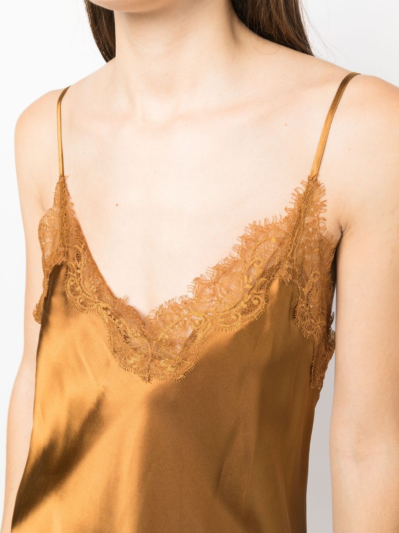 Scarlett Lace Trim Silk Camisole