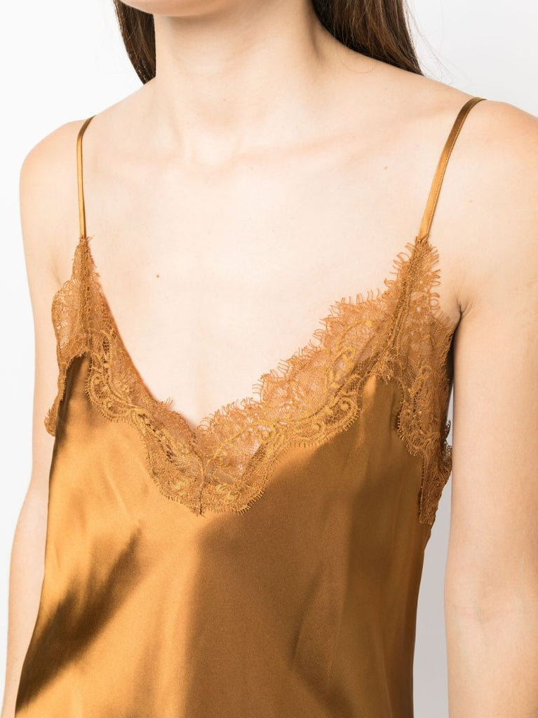 Scarlett Lace Trim Silk Camisole