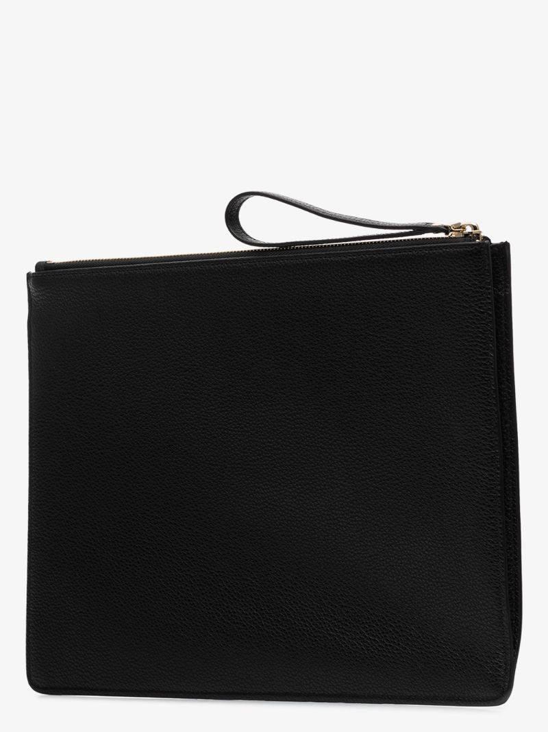 Black Gancini Leather Pouch