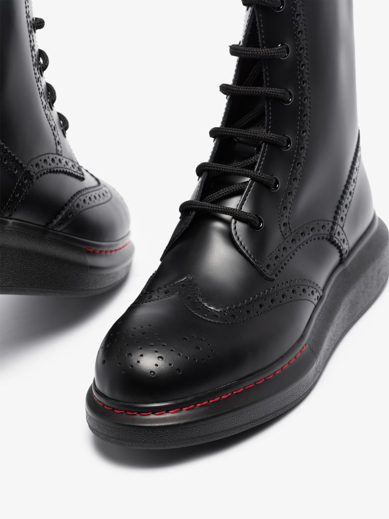 Black Hybrid Lace-up Boots