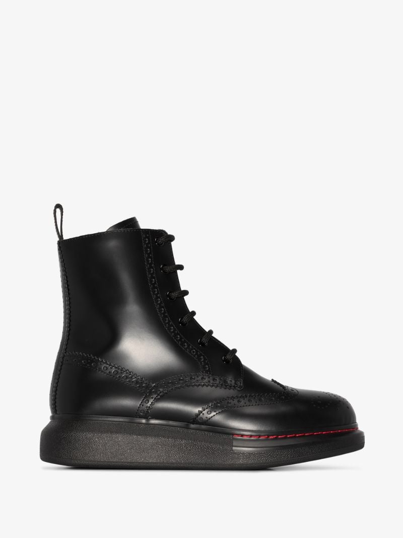 Black Hybrid Lace-up Boots