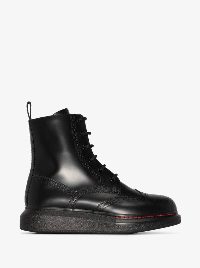 Black Hybrid Lace-up Boots
