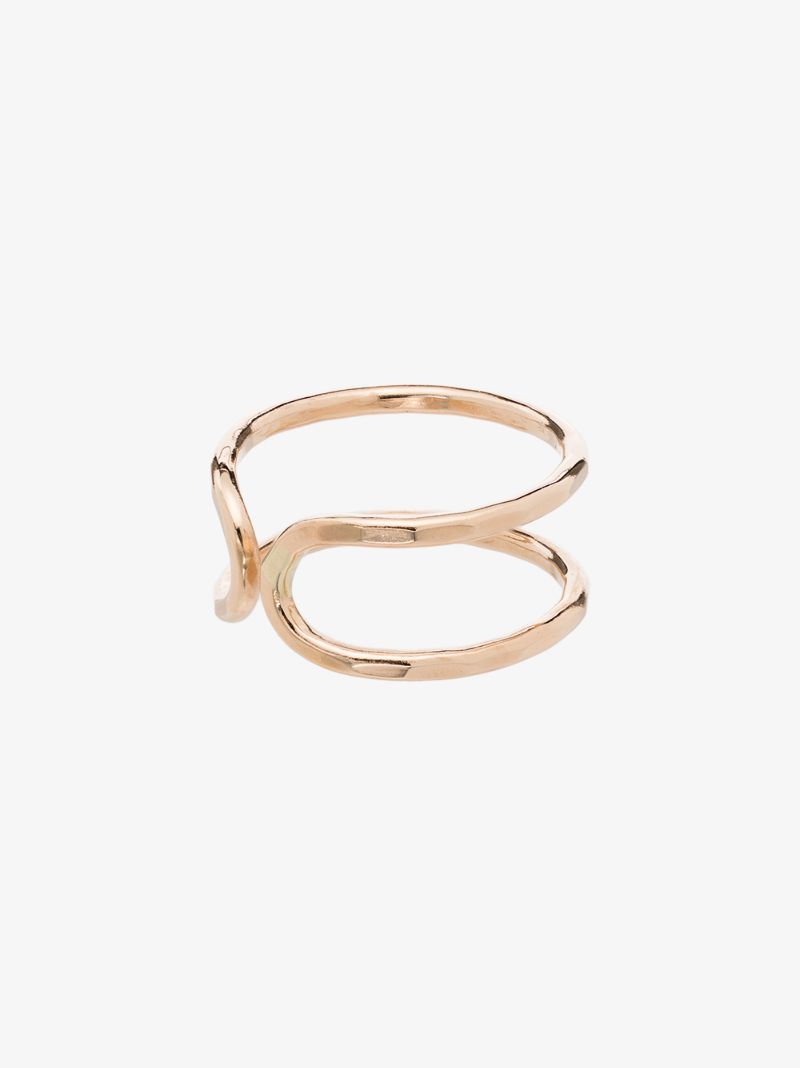 14k Yellow Gold Double Open Back Ring