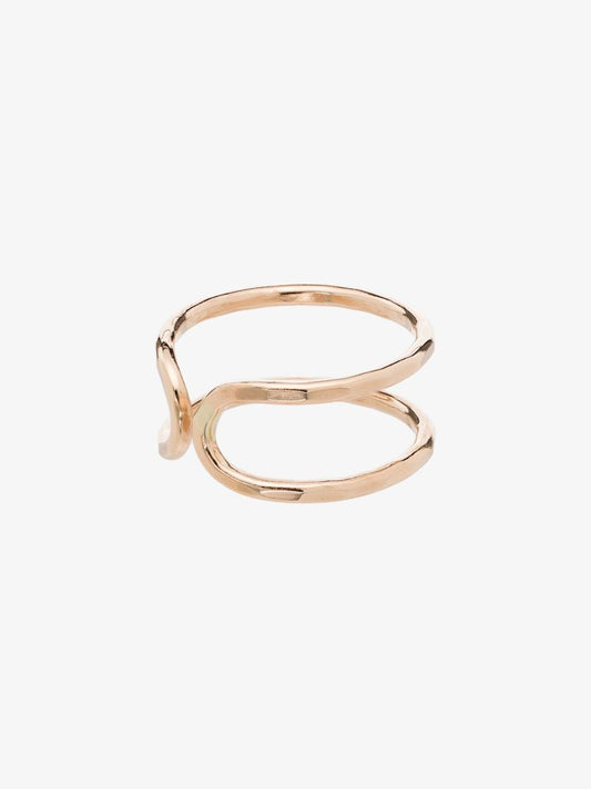14k Yellow Gold Double Open Back Ring