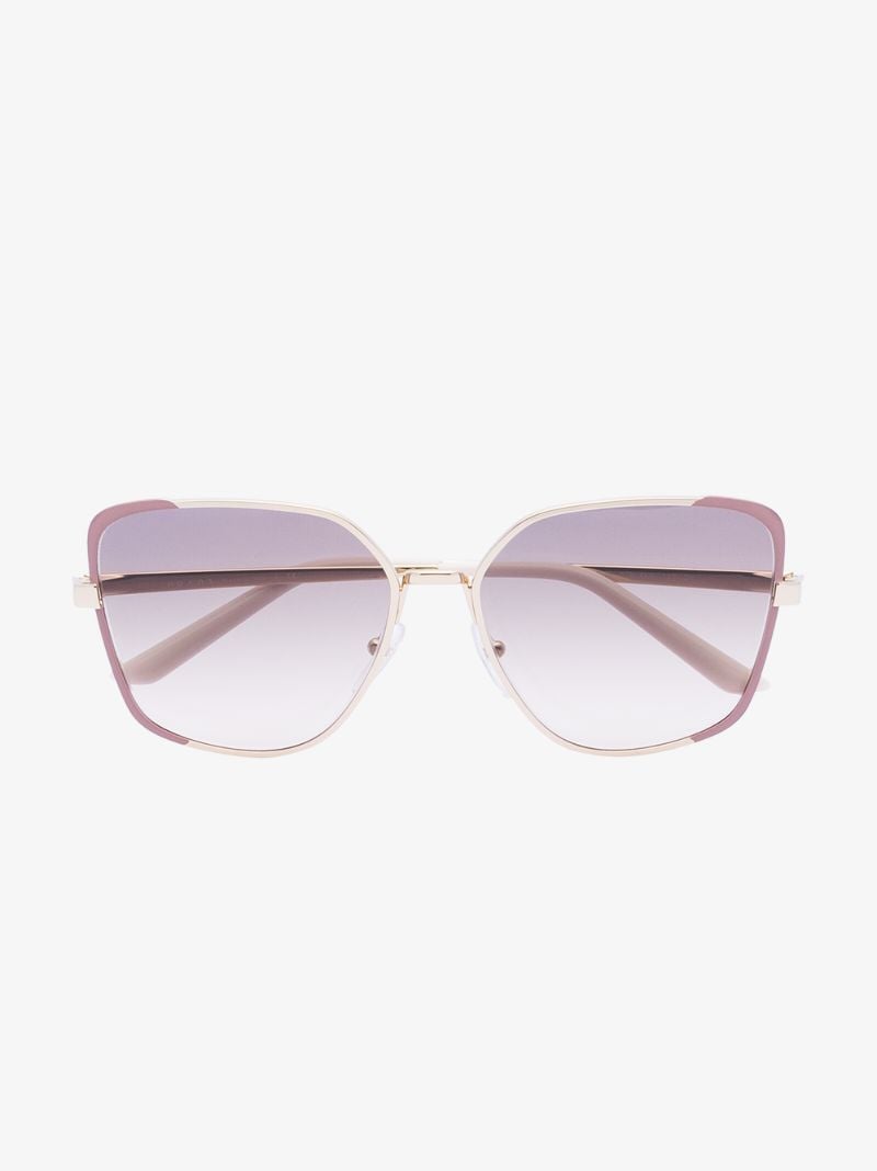 Gold Tone Square Cat Eye Sunglasses