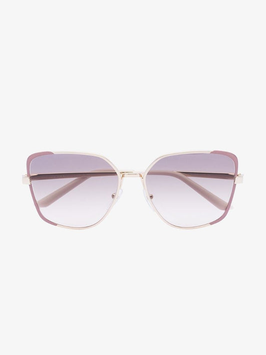 Gold Tone Square Cat Eye Sunglasses
