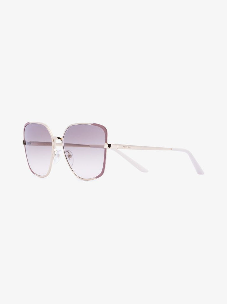 Gold Tone Square Cat Eye Sunglasses