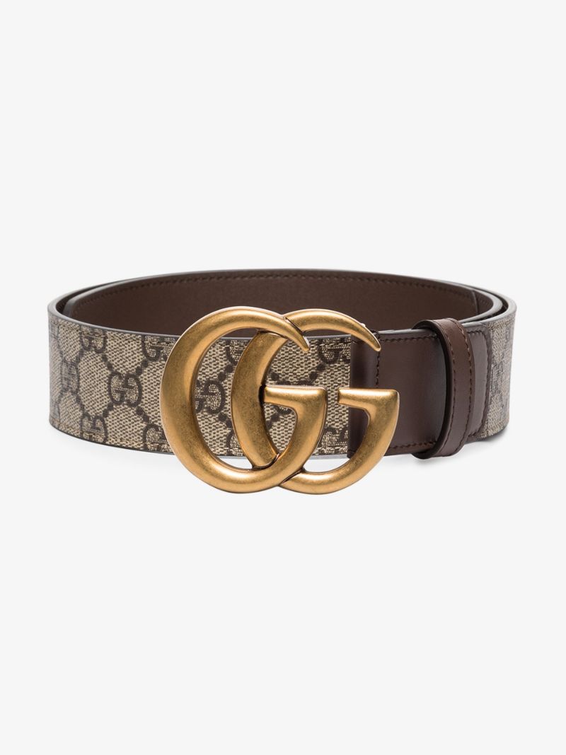 Brown Gg Marmont Leather Belt