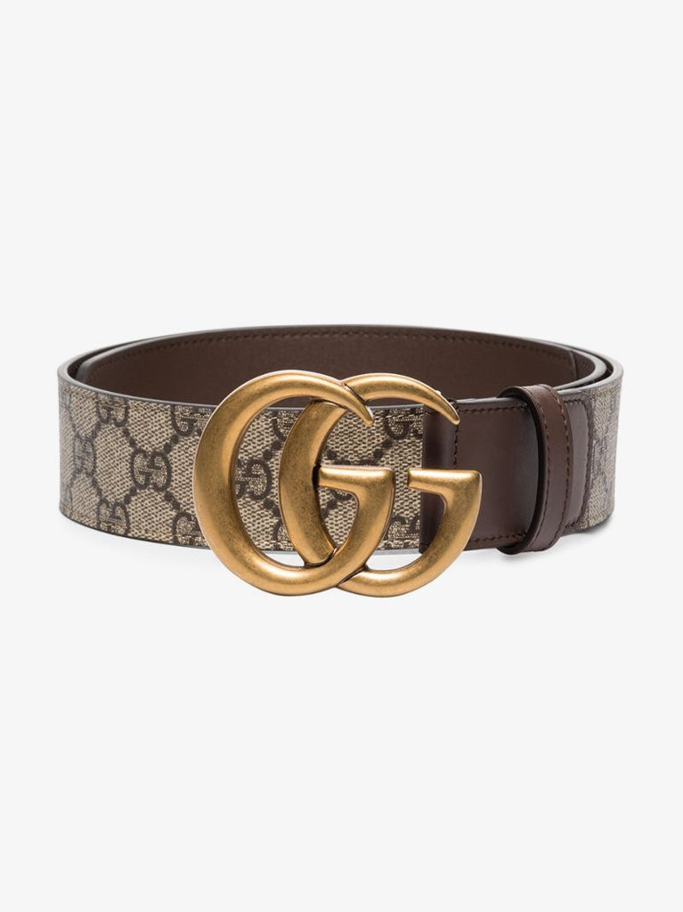 Brown Gg Marmont Leather Belt