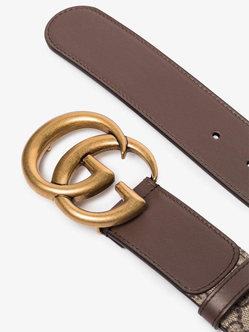 Brown Gg Marmont Leather Belt