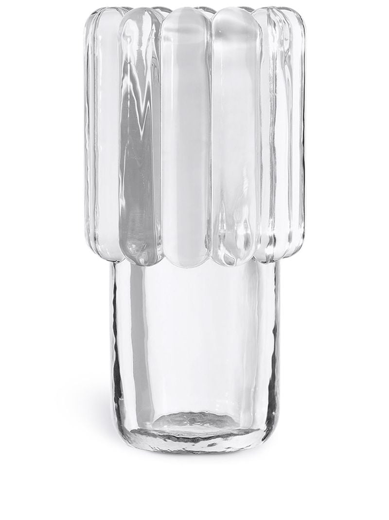 Clear Press Medium Glass Vase