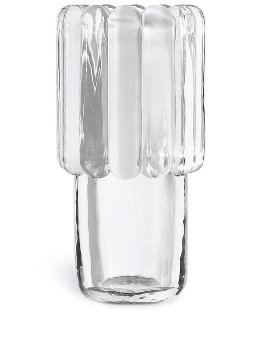 Clear Press Medium Glass Vase