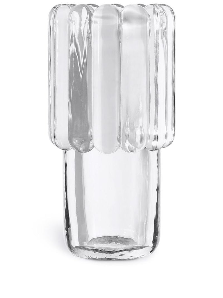 Clear Press Medium Glass Vase