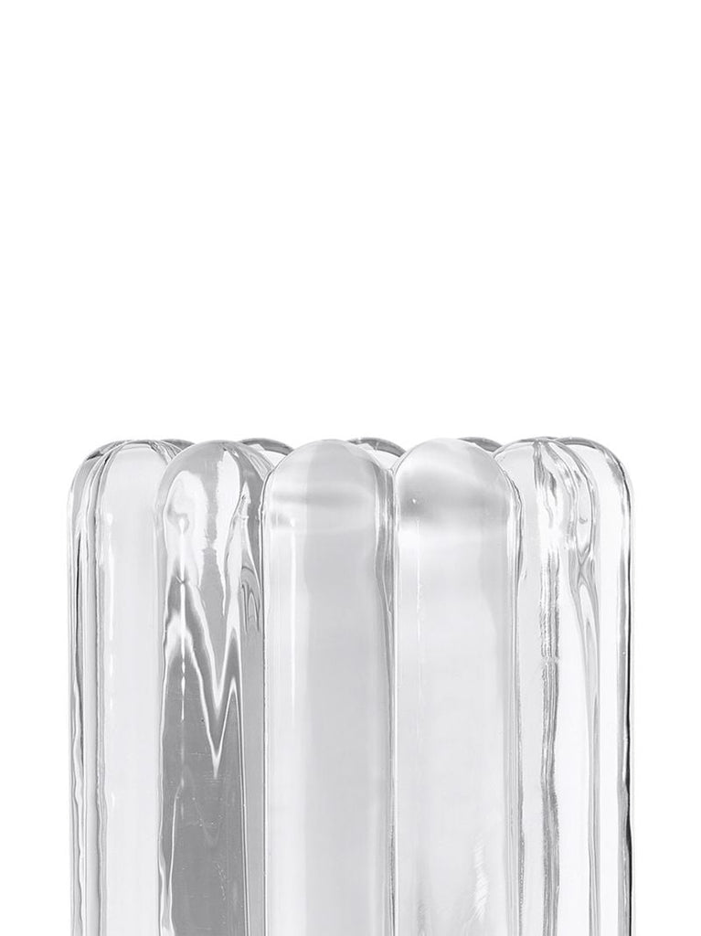 Clear Press Medium Glass Vase