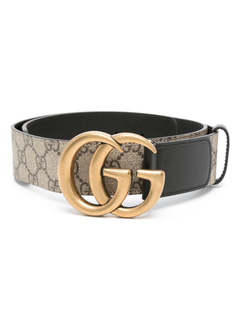Black Gg Marmont Leather Belt