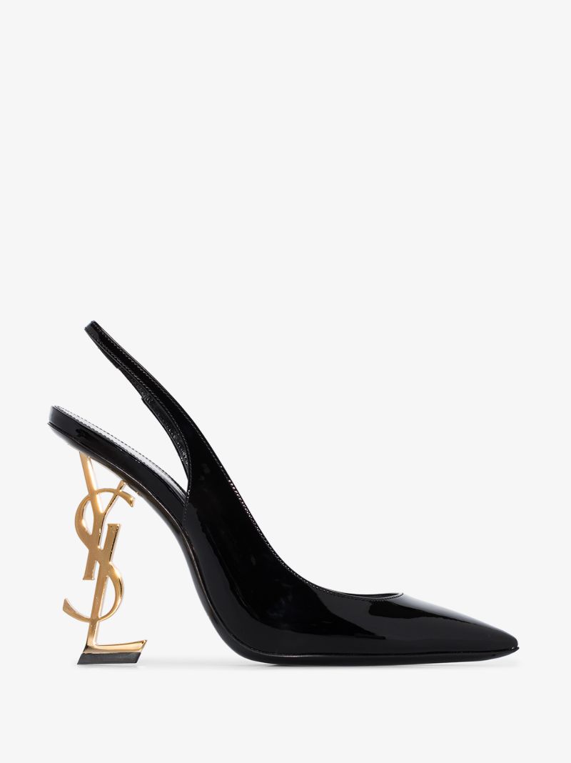 Black Opyum 110 Slingback Patent Leather Pumps