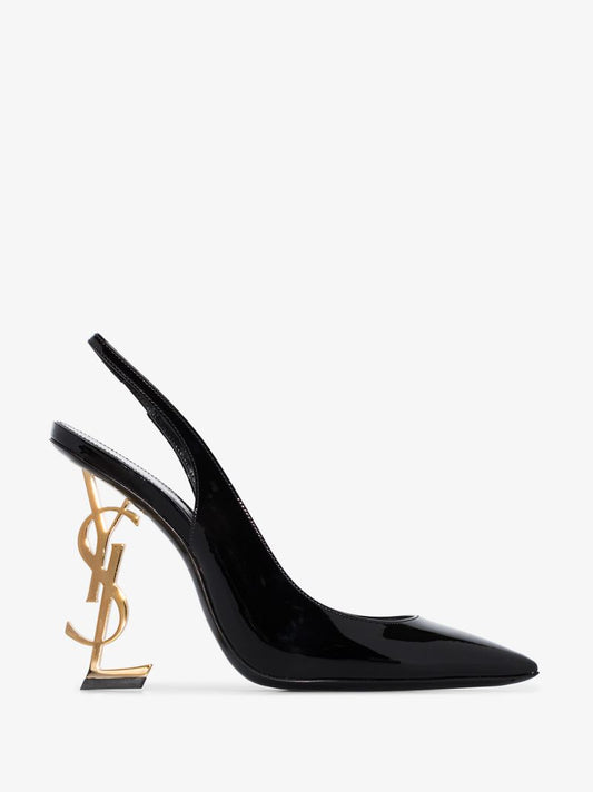 Black Opyum 110 Slingback Patent Leather Pumps