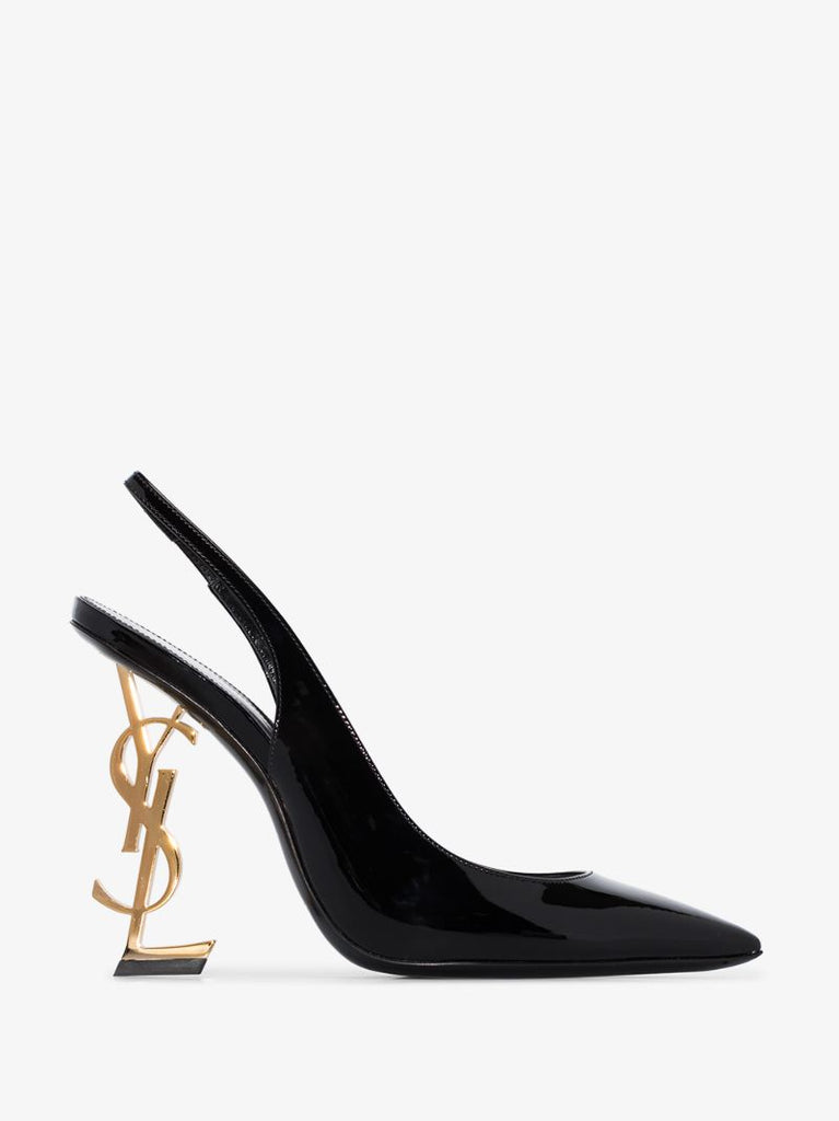 Black Opyum 110 Slingback Patent Leather Pumps
