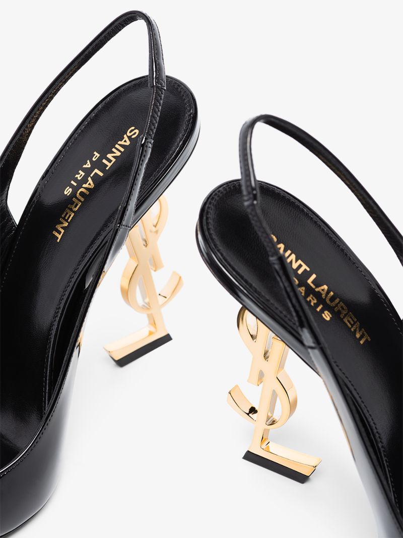 Black Opyum 110 Slingback Patent Leather Pumps