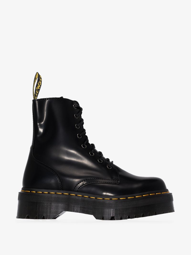Black Jadon Platform Leather Boots