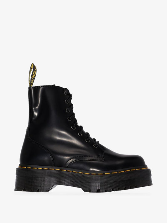Black Jadon Platform Leather Boots