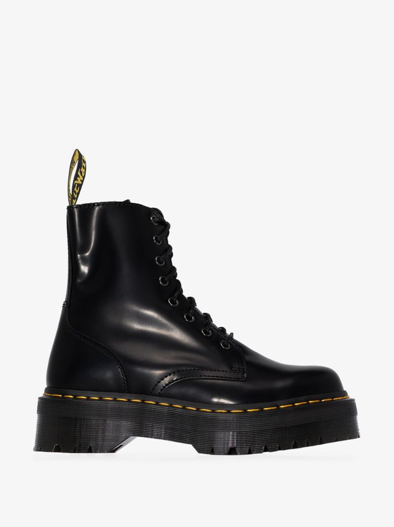 Black Jadon Platform Leather Boots