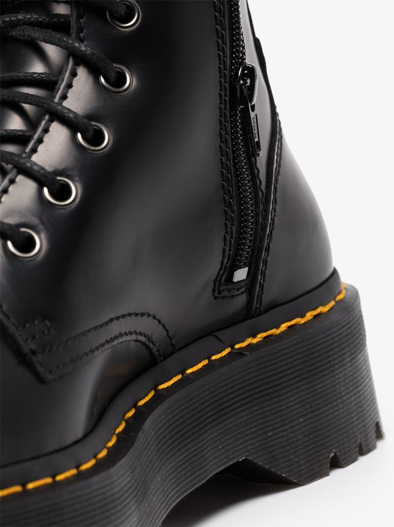 Black Jadon Platform Leather Boots