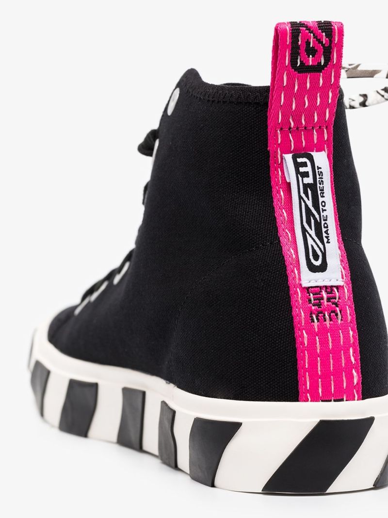Black Vulcanized High Top Sneakers