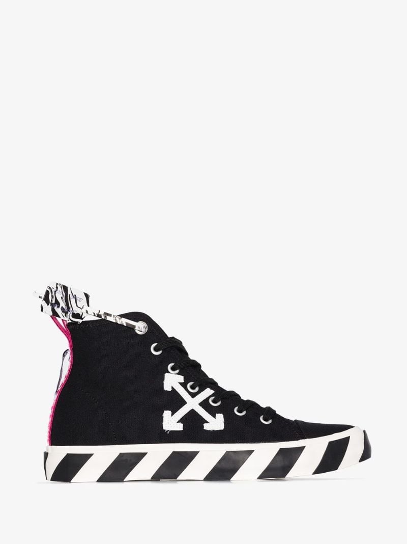 Black Vulcanized High Top Sneakers