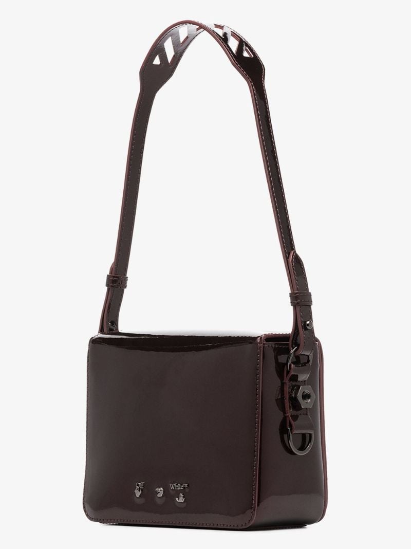Binder Clip Patent-leather Shoulder Bag