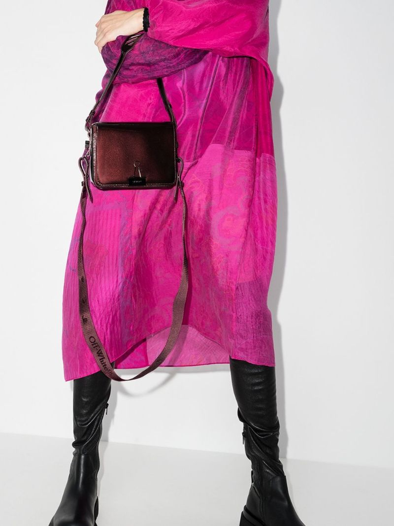 Binder Clip Patent-leather Shoulder Bag