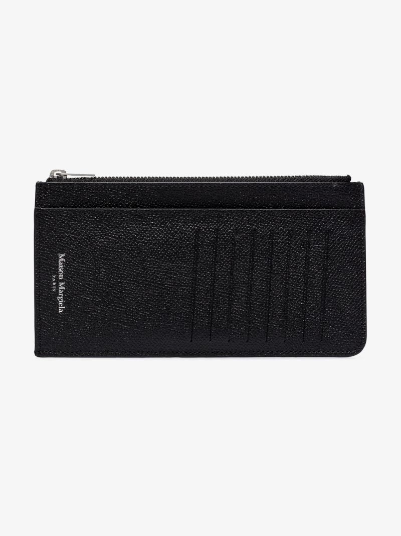 Black Four-stitch Leather Card Holder