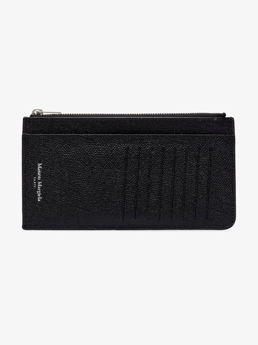 Black Four-stitch Leather Card Holder