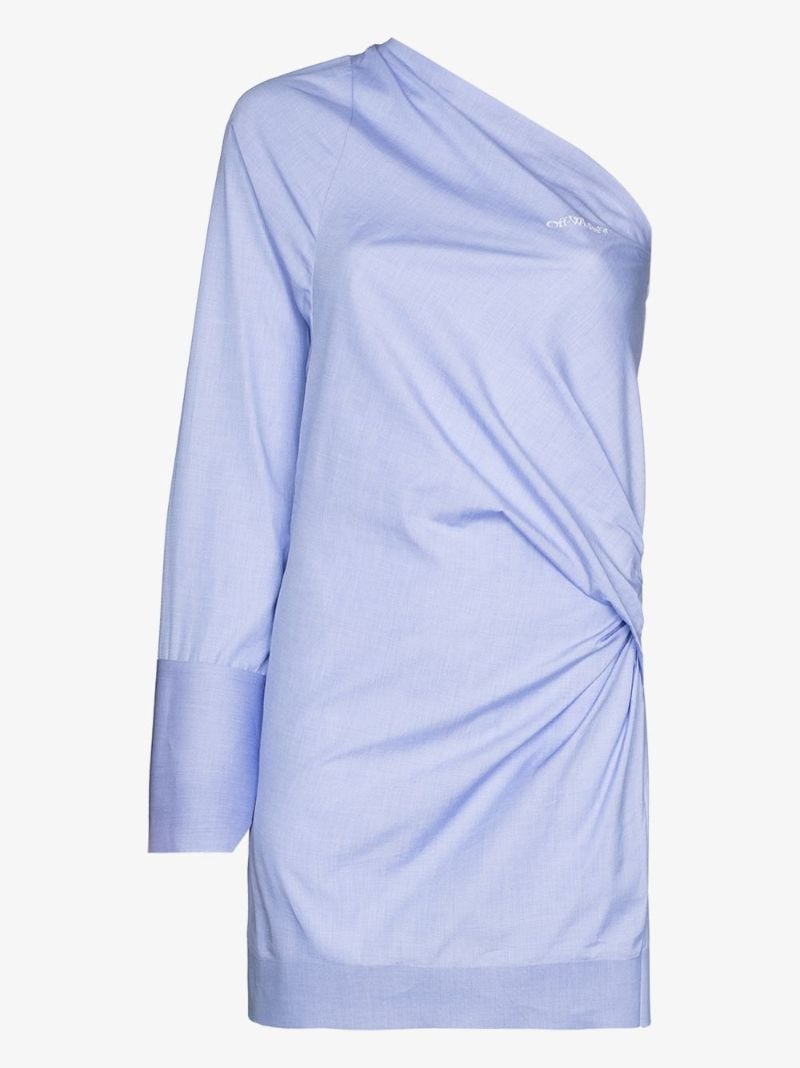 One-shoulder Cotton Mini Dress