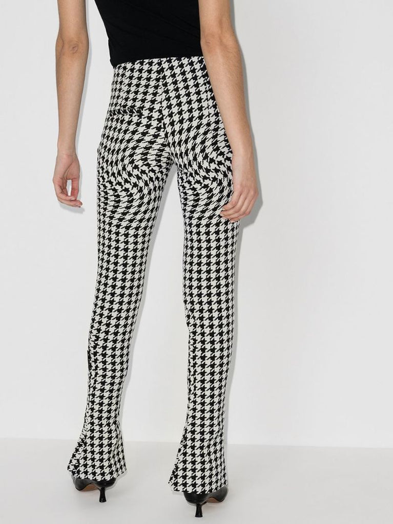 Psychedelic Houndstooth-print Trousers